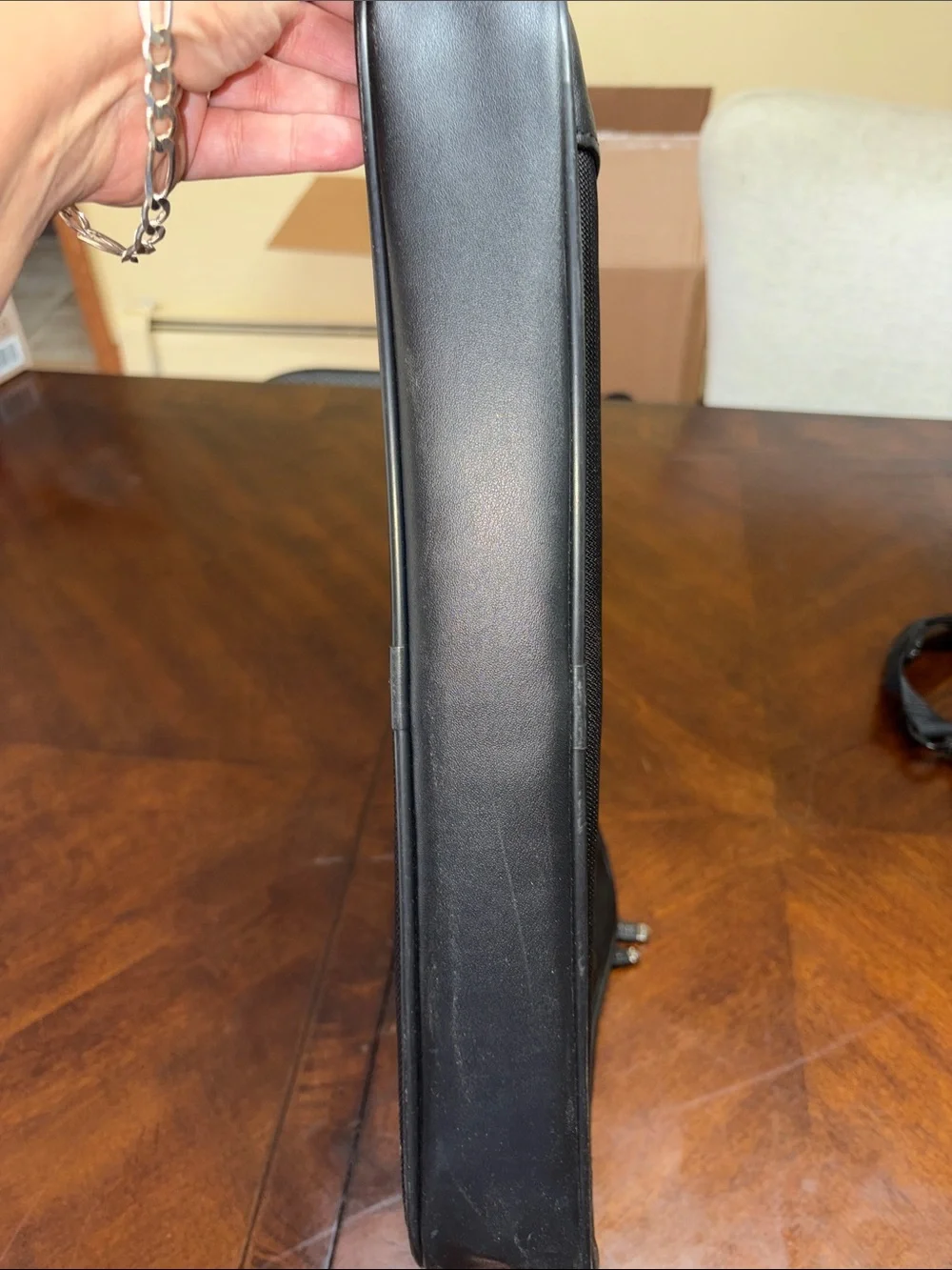 Kenneth Cole Reaction Black Laptop Briefcase with Front Zip